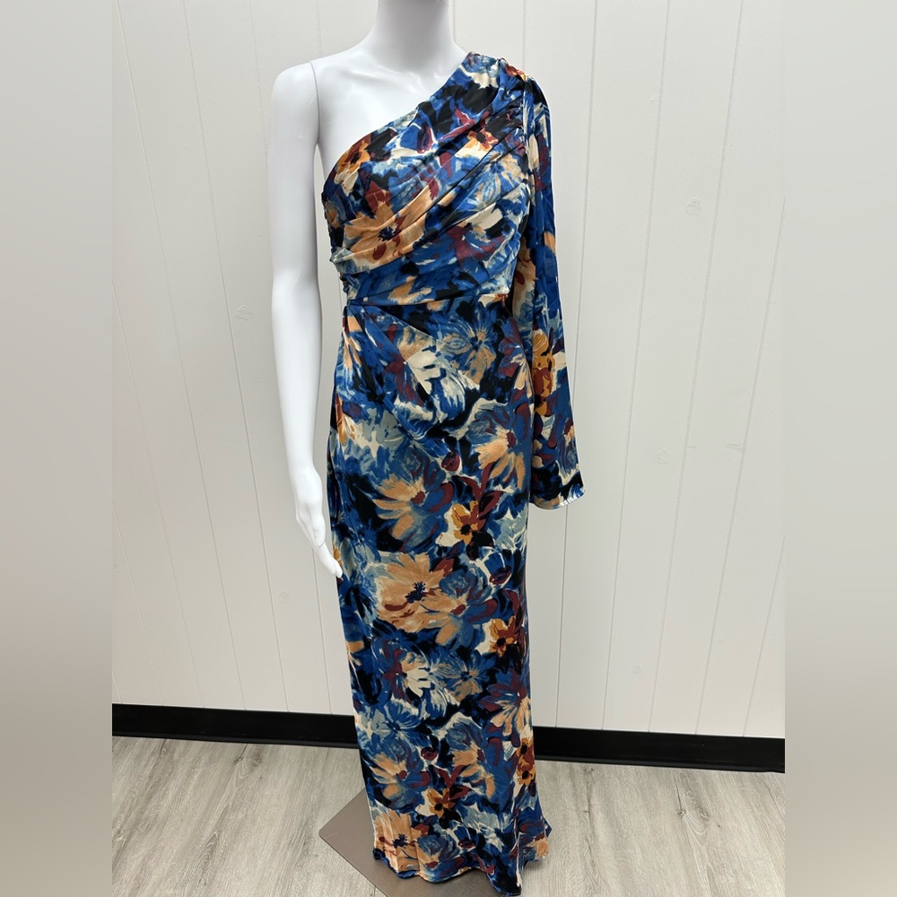Floral One-Shoulder Maxi Dress